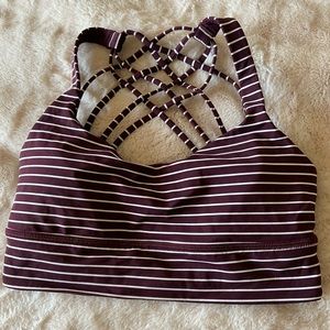 Lululemon free to be wild long line bra size 8 dark adobe color